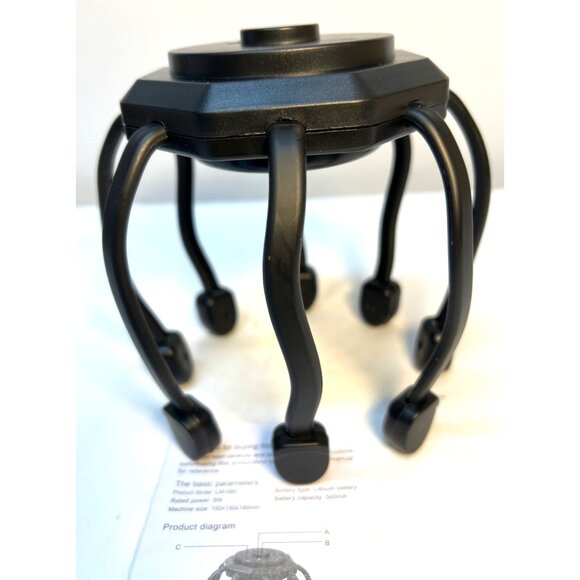 Electric Octopus-Style Head Massager With USB Rechargeable Base - Picture 3 of 4
